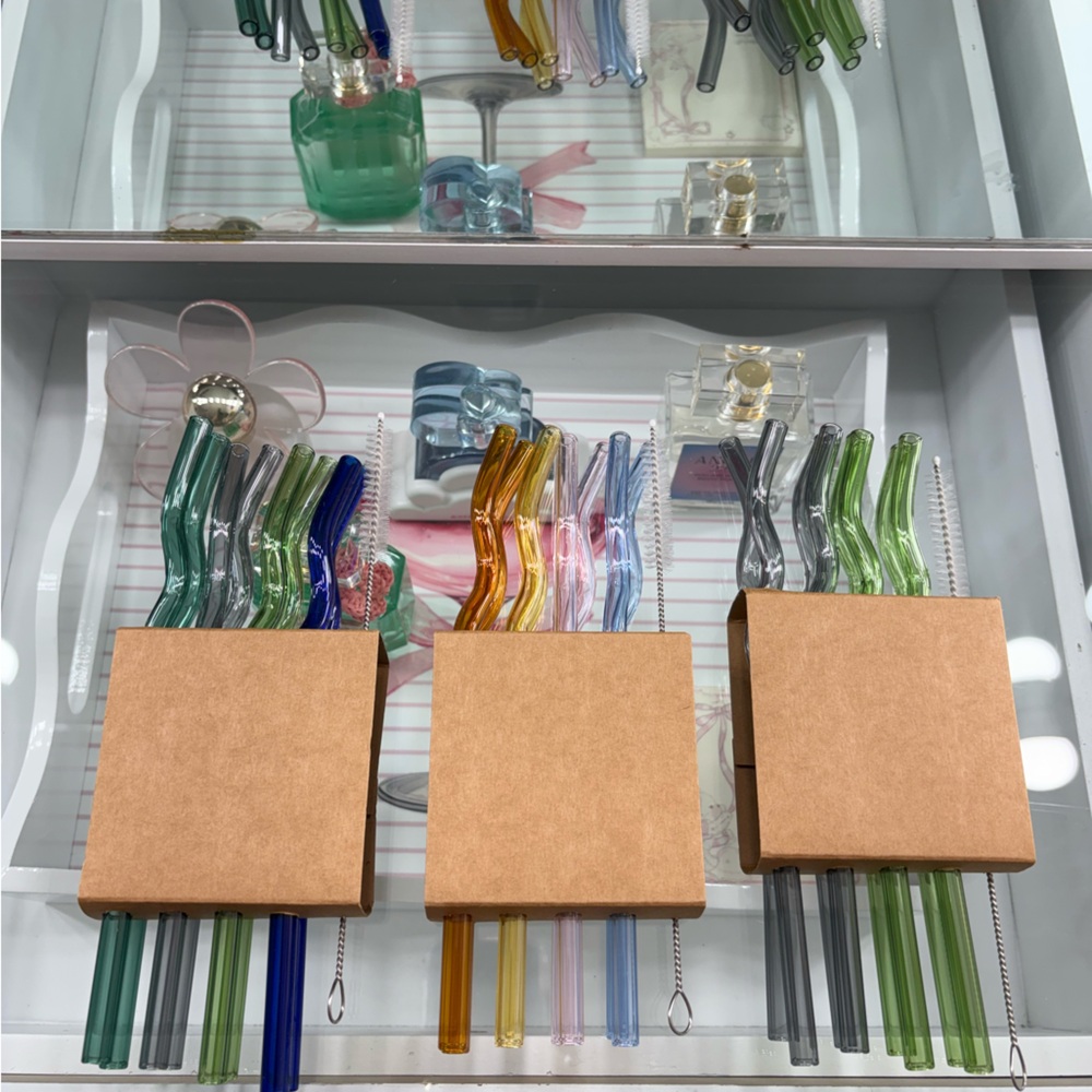 Wavy Glass Straws